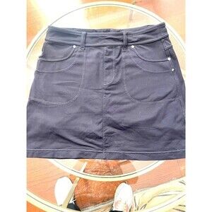 Athleta  Skort Women’s S Black Skirt Pockets white stitching accents